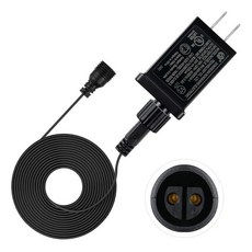 6.5피트 연장 코드가 있는 24V 0.5A LED 교체 야드 풍선 어댑터 크리스마스 장치용 클래스 2 전원 공급 스트링 라이트용 저전압 변압기, 1개