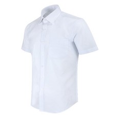 레디핏 반팔 화이트 하얀색 단체복 교복 행사용 일반핏 와이셔츠_MN1001