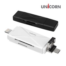 서진네트웍스 유니콘 XC-1000A / IOS8핀+USB+5핀 OTG 겸용 멀티카드리더기, XC-1000A(블랙)
