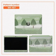 키보드커버 키보드스킨 HP X36014S dk 14s dq15 daPavilion용 키보드 스킨 스티커 유화 커버 PVC 장식 데칼, 65) HP 14bs WK407, 1개