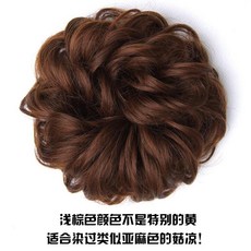 당고머리 가발 올림머리 쪽머리 똥머리가발 승무원 한복가채 여성부분가발, 한개옵션1, 가발 컬-라이트 브라운