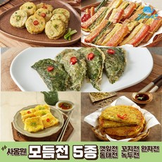 사옹원 모듬전 5종 실속세트 명절음식 차례 제사 동태전 꼬치산적 계란옷입은고기완자 깻잎전 녹두빈대떡, 1개