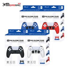 PS5 듀얼센스 게임패드 실리콘 커버 GAMMAC, 블랙