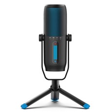 JLab Talk Pro USB 마이크 | USB-C 출력 카디오이드 전방향 스테레오 양방향 192k 샘플 속도 20Hz20kHz 주파수 응답 볼륨 게인 컨트롤 빠른 음소거 플