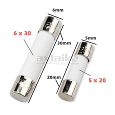 전자부품 고속 블로우 튜브 퓨즈 세라믹 250V F1A 2A 3A 3.15A 4A 5A 6A 7A 8A AMP 5x20mm 6x30mm 10 개, 14 1A 6x30mm, 한개옵션1