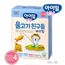 일동후디스 아이밀냠냠 물고기 친구들 비스킷 60g, 4개