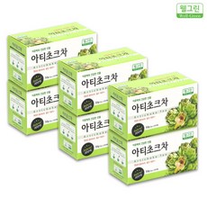 [웰그린] 아티초크차 25티백 x 6박스 (티백개별포장 2g x 150T), 단일속성, 단일옵션