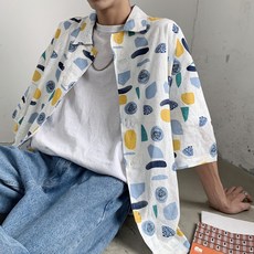 남자 하와이안 셔츠 바캉스룩 INS 하와이안