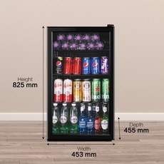 Haier 하이얼 70L / 91L 쇼케이스 미니 냉장고 사일런트 김치 소형 싱글 도어 HSC70MDB, 01