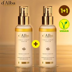 [초특급보습] d'Alba 비건인증 화제의 입소문템 승무원 미스트 수분+오일세럼 100ml 1+1, 2개