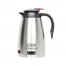 카 커피포트 24V트럭용 차량용 대용량 스테인리스, 24V 트럭 1200ml + 시가 라이터 코드