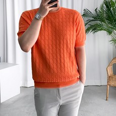 룩플레인 여름 라운드 쿨 비스코스 반팔 니트 티셔츠 10color