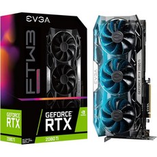 EVGA GeForce RTX 2080 Ti XC Ultra GAMING 11GB GDDR6 듀얼 HDB 팬 RGB LED 그래픽 카드 11GP42383KR, Ftw3 Ultra_Graphics Card