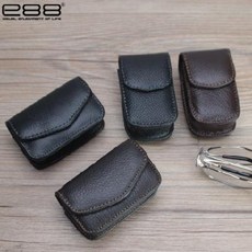 리얼 가죽 접이식 돋보기 벨트 남성 소가죽 중노년 휴대형 렌즈 안경 케이스