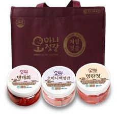 속초오마니젓갈 [오마니젓갈] 명품 오마니세트 3호 (명란젓+백명란+명태회/각350g), 350g, 1세트