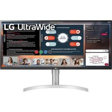 LG 34WN650-W 울트라와이드 모니터 34인치 21:9 FHD(2560 x 1080) IPS 디스플레이 VESA DisplayHDR 400 AMD FreeSync 3면 경계가