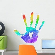 WALLMONKEYS FOT-74676307-18 WM78444 Handprint Peel and Stick Wall Decals H x (18"H x 18"W - Small), 18"H x 18"W - Small