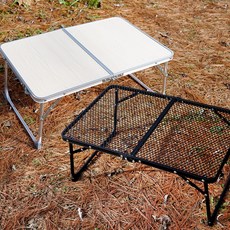 스피엘 캠핑 접이식 미니 테이블 경량 사이드 좌식 테이블, 심플블랙+가방