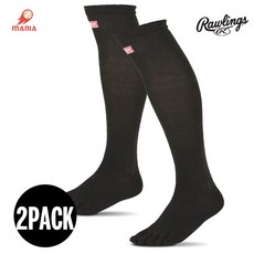 롤링스 발가락 야구양말 / 베이스볼 스타킹 AAS9S02-B / 검정 (2개입), 270~300mm, 단일