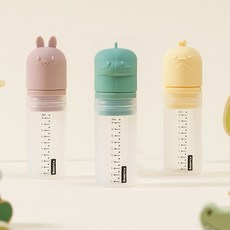 베베픽 주주 유아용 실리콘 약병 3종 세트, 1세트, 베베픽 주주 실리콘 약병 3종
