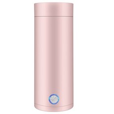 전기티포트 휴대용 전기 가열 병 자동 주전자 스테인리스 스틸 보온 냄비 끓는 물컵 110V-240V 400ml, 7.분홍색 - UK