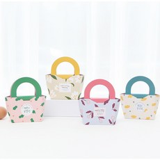 2021년 부활절 달걀 계란 꾸미기 스티커 바구니 포장 선물, 10매, 5.종이 달걀백 연핑크334