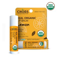 오너클랜 CHOBS(찹스) 유기농 립밤 레몬향 5g, 1, 없음/없음/없음