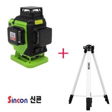 신콘 레이저 레벨기 4D-50G + 신콘 ELT50 삼각대 포함 그린 레이저수평기 16라인 오슬람다이오드 4D 50G, 1개