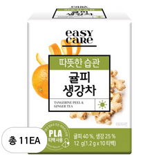 녹차원 이지케어 귤피생강차, 1.2g, 10개입, 11개