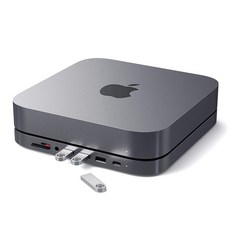 USB허브 Satechi Mac Mini Type-C Micro/SD USB3.0 3.5오디오연결입구 USB-C, T01-구매 8약 상품발송