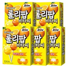 비타민C - 롤리팝 비타씨 막대 사탕 오렌지 - 1갑 5개입 x 5갑, 50g, 5개