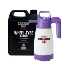 휠 타이어 가심비 세트 (매니악 휠앤타이어 클리너 4.5L + 네뷸라 폼 2.0), 1개