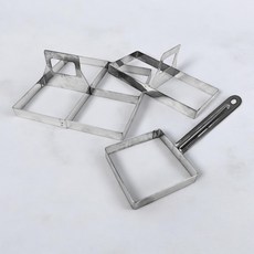 데몰 2구 스텐 사각 모양틀 샌드위치 지단 토스트틀 사각토스트틀, 1개