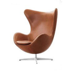 북유럽 스마일 의자 에그 체어 계란형 디자인 안락 암체어 1인용 가죽 인테리어 릴렉스