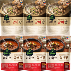 비비고 육개장 500g x 3팩 + 갈비탕 400g x 3팩, 3개