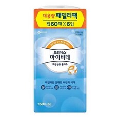 크리넥스 마이비데 물티슈(일반용) 60매 x 6팩 화장실 물티슈