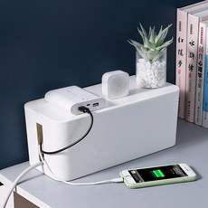 케이블 정리함 사무 콘센트 멀티탭 보관 수납함, 중, 1개