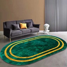 북유럽 심플 크리스털 리빙 카펫 홈 심플 타원형 카펫 매트