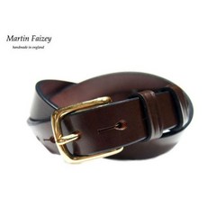 마틴 페이지 새들레더 벨트 1인치 브라운 MARTIN FAIZEY MFSADDLERY WEST END BUCKLE SADDLE LEATHER BELT