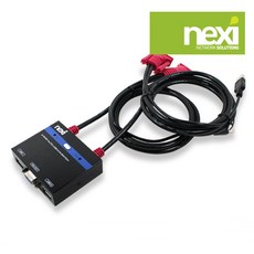 (NEXI) 2포트 USB KVM스위치 2048x1536 QXGA해상도 본체2대제어 케이블일체형