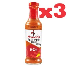 Nandos 난도스 페리페리 핫 소스 125g 3팩 Peri-Peri Sauce Hot