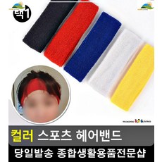 운동회 머리카락 고정 돕는 컬러풀 헤어밴드 어린이축구 유아체육교구 농구용품, 파랑