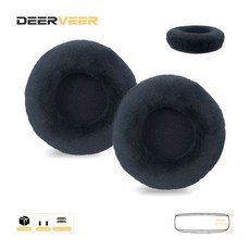 소음차단 코골이 귀마개 DEERVEER Rapoo S100 헤드폰용 교체 이어패드 두꺼운 메모리 폼 이어 쿠션 머프, 10 10Black Velvet