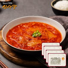 신사강김치찌개g 수원맛집 신사강 김치짜글이_500gX4개 가정식 간편 저녁메뉴 혼밥 캠핑음식 김치짜글이_500gX4개(무료배송) 4개 500g