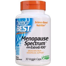 Doctor's Best 닥터스베스트 메노포즈 스펙트림 에스트로지 갱년기 폐경기 보조제 Menopause Spectrum with EstroG-100 30캡슐, 30개입, 1개