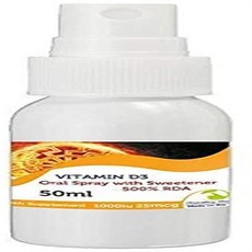 비타민 D3 선샤인 드롭 스프레이 50ml 페퍼민트 25ug 베이비 액체 보조제, 단일상품, 단일상품