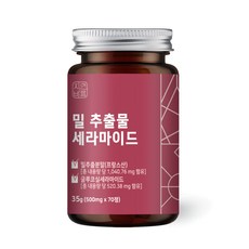 자연바름 밀추출물 글루코실 세라 마이드 티크 프랑스 밀 세라마이드 7.434mg, 70정, 1개 - 세라마이드원료