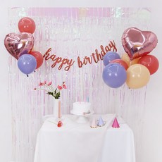 고르고 핑크 홀로그램 해피뉴이어 파티 생일 풍선 가랜드 풀세트, 메리크리스마스 가랜드(골드)