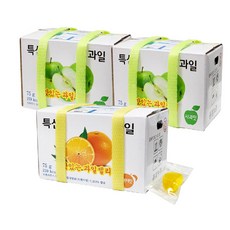 플랜비 특산 맛있는 과일 젤리 사과맛 75g 2개 + 오렌지맛 1개, 1세트