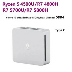 SZBOX 라이젠 5 4500U/R7 4800H/R7 5700U/R7 5800H 미니 PC 윈도우 11 DDR4 3200Mhz NVME SSD 와이파이 6 BT 5.2 게임용 컴, R7 5800H, AU, DDR4 16GB 1TB